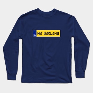 Netherlands car license plate Long Sleeve T-Shirt